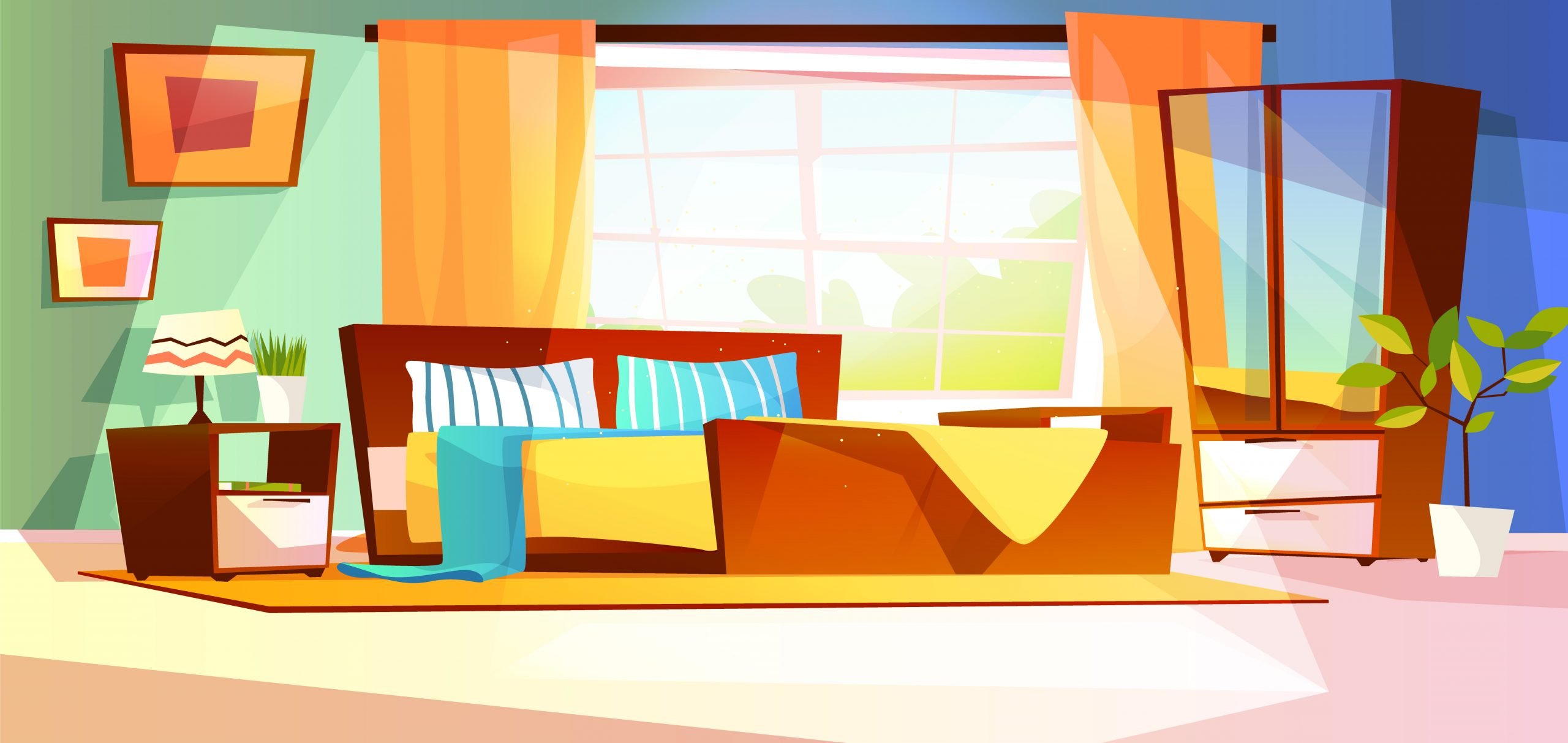 Chambre très bien éclairée