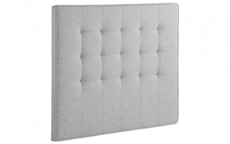 tête de lit capitonnée gris clair