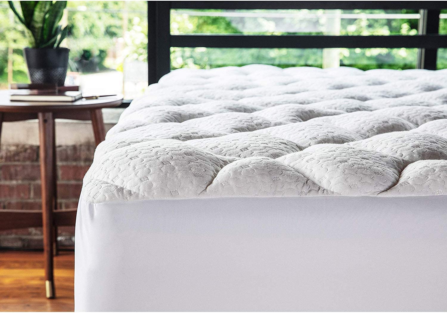 RECCI Housse De Surmatelas Bambou Respirante 140x200 Cm – Anti-Acariens, Anti-Allergie, Élastiques Anti-Glisse, Pour Surmatelas 4-6 Cm