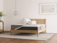 ensemble matelas hybride Emma lit en bois et accessoires